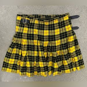 Scottish Wool Blend Kilt - Yellow Plaid size 44